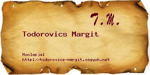 Todorovics Margit névjegykártya