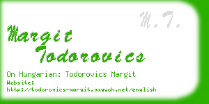 margit todorovics business card